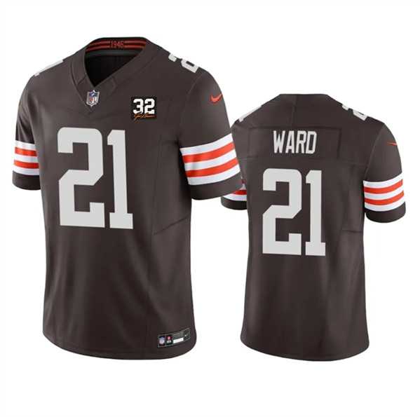 Men & Women & Youth Cleveland Browns #21 Denzel Ward Brown 2023 F.U.S.E. With Jim Brown Memorial Patch Vapor Untouchable Limited Stitched Jersey,We sell and wholesale Men & Women & Youth Cleveland Browns #21 Denzel Ward Brown 2023 F.U.S.E. With Jim Brown Memorial Patch Vapor Untouchable Limited Stitched Jersey on line form chian!